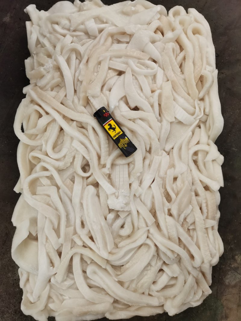 真鱿去皮鱿鱼残条，鱿鱼碎肉，鱿鱼条，原汁鱿鱼条