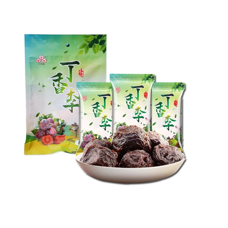 厂家直销休闲零食果干蜜饯特产枕式扭式丁香李精品包装