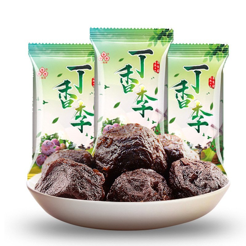 厂家直销休闲零食果干蜜饯特产枕式扭式丁香李精品包装