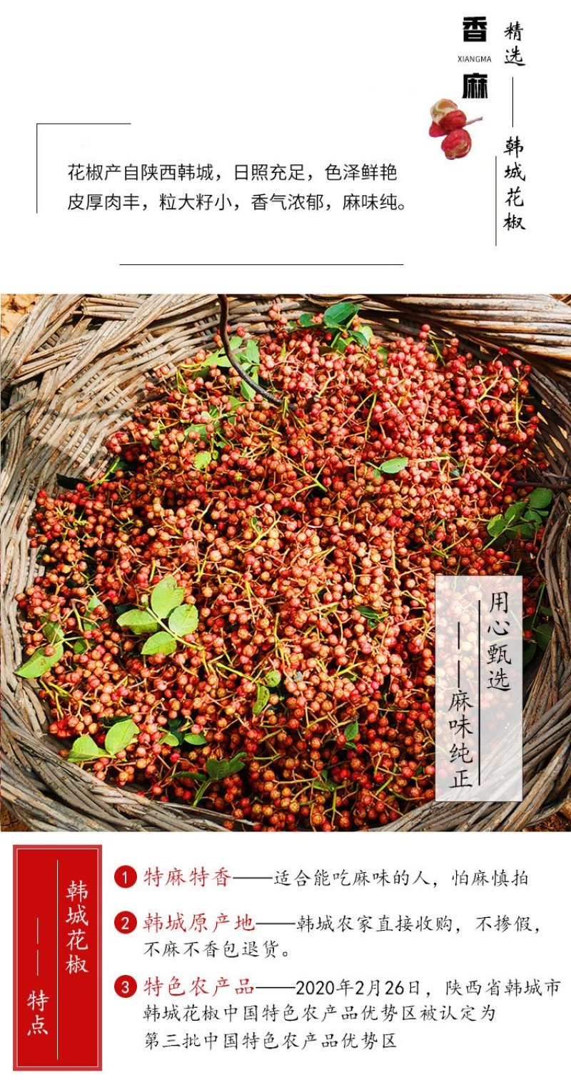 韩城大红袍梅花椒无籽净货陕西原货特红香料麻椒火锅底料花椒