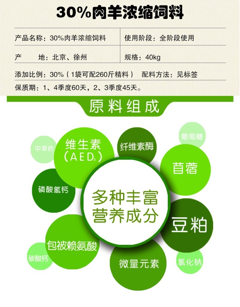 羊浓缩饲料肉羊催肥促生长浓缩料肉羊饲料羊全价段通用饲料