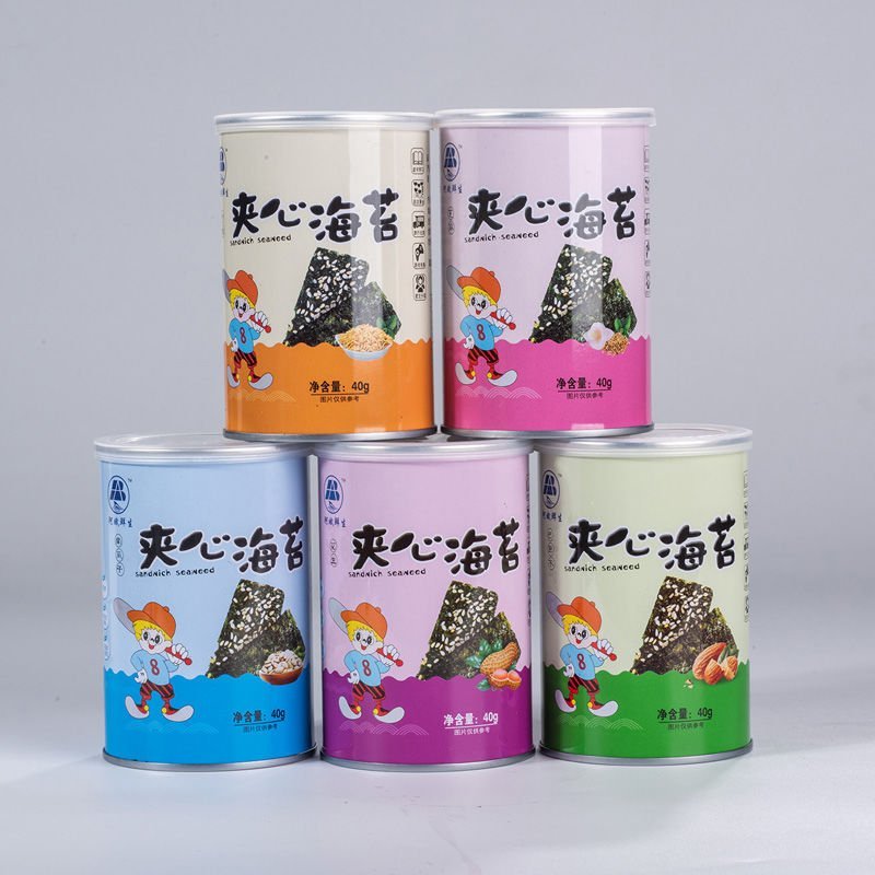 海苔芝麻海苔夹心脆罐装儿童孕妇即