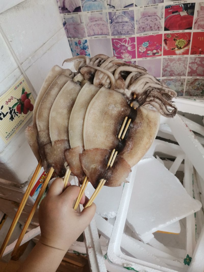 鱿鱼板串200g*50串超大轰炸大鱿鱼烧烤铁板整条包邮