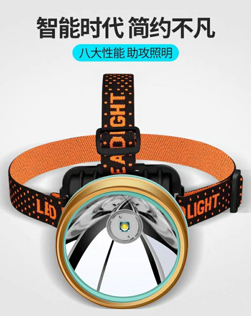 头灯强光充电超亮头戴式手电筒疝气远射家用led养殖照明灯