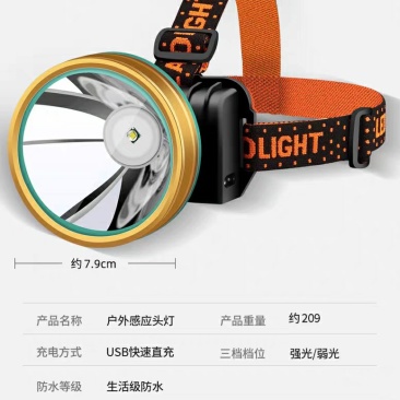 头灯强光充电超亮头戴式手电筒疝气远射家用led养殖照明灯