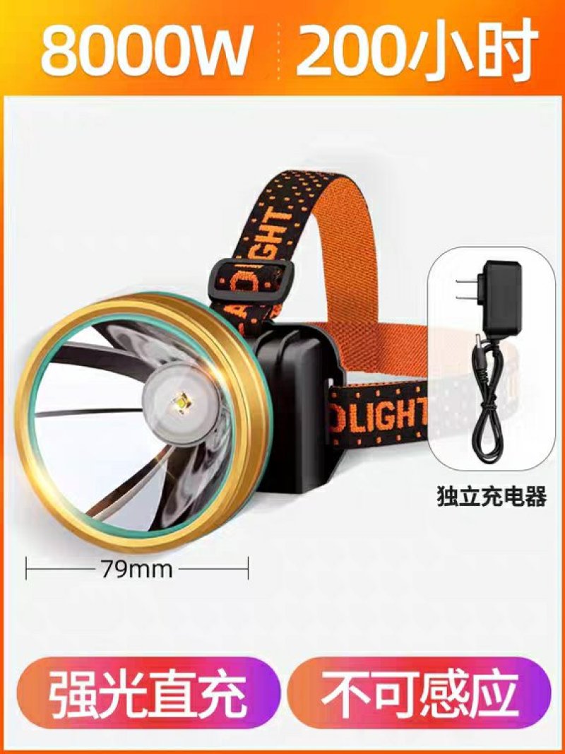 头灯强光充电超亮头戴式手电筒疝气远射家用led养殖照明灯