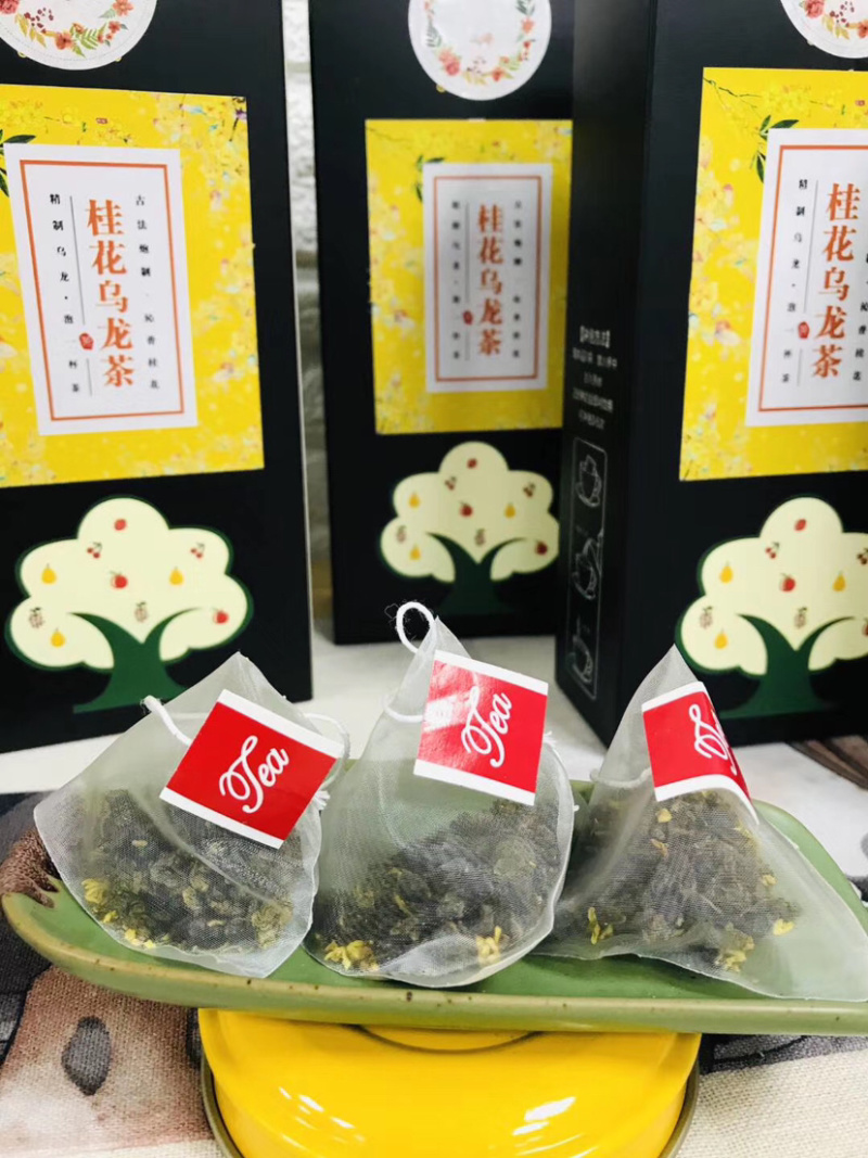 桂花乌龙茶，浓香型，一盒45克内装15小包