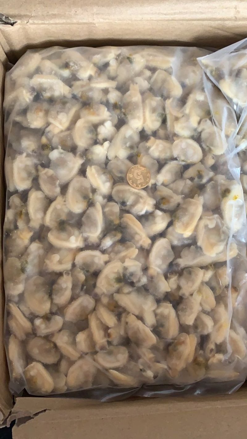 花蛤肉干冰原浆和轻保水杂色蛤肉，可分装真空袋