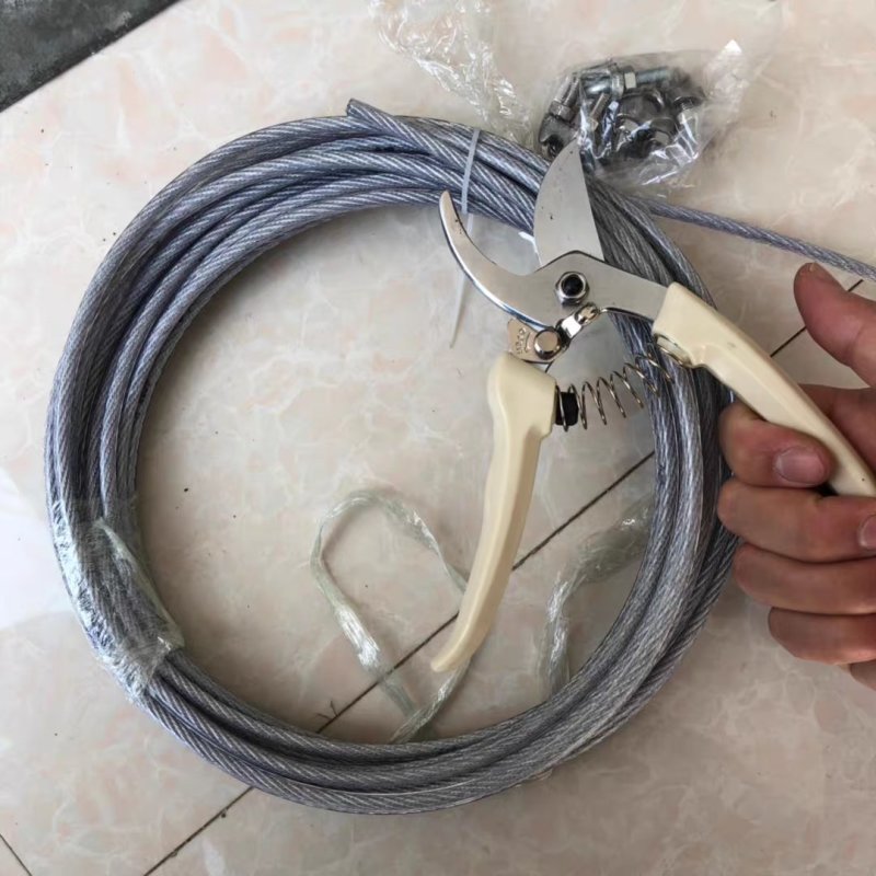 白色透明钢丝绳镀锌钢丝绳包塑细软大棚百香果猕猴桃葡萄架晾