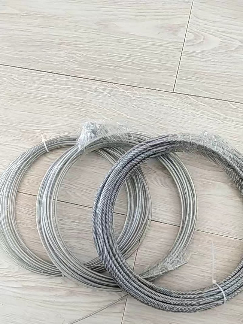 白色透明钢丝绳镀锌钢丝绳包塑细软大棚百香果猕猴桃葡萄架晾