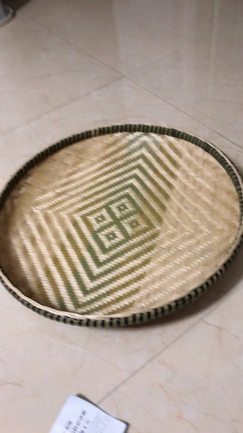 手工竹编簸箕无孔有孔竹筛子圆簸箕竹匾家用晾晒竹制品