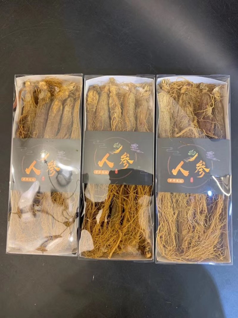 长白山无糖红参批发（干品）红参直条全须，