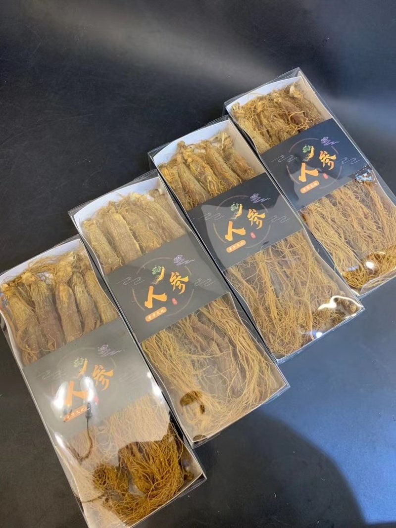长白山无糖红参批发（干品）红参直条全须，