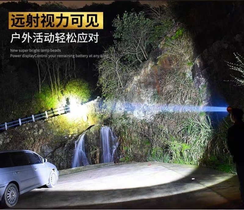 （包邮）头灯强光充电超亮头戴式手电筒户外疝气远射家用矿工