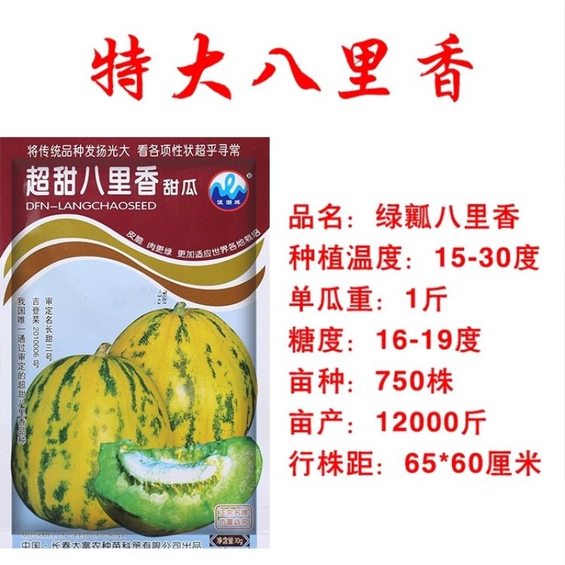 超甜八里香甜瓜种子花皮绿瓤高糖蜜瓜香瓜水果花蜜四号洋瓜四