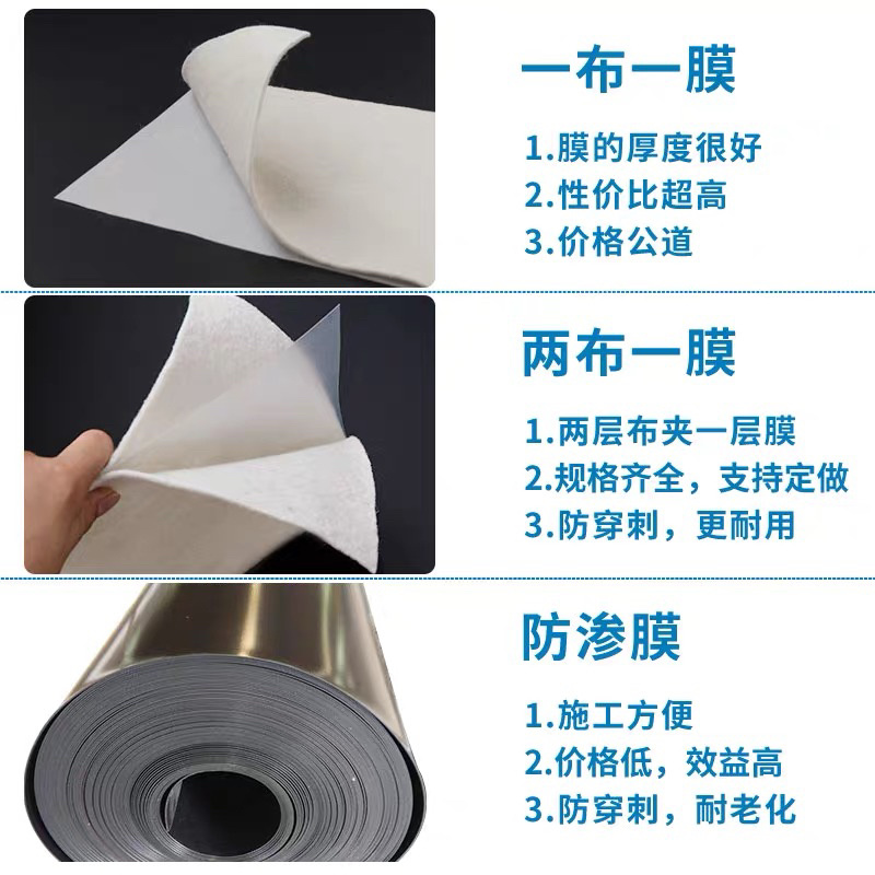 HDPE高密度防渗膜土工布厂家直供