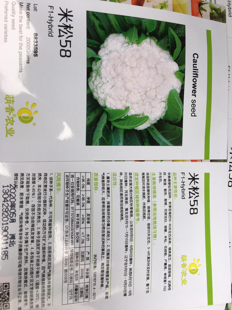 松花菜种子～米松58非常耐热品种
