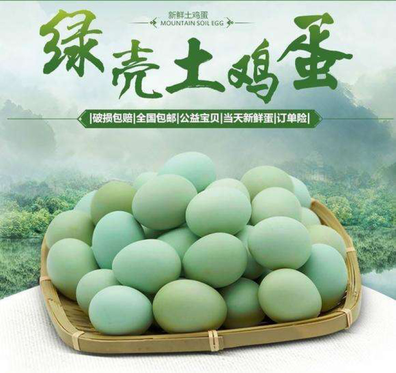 优质精品绿壳土鸡蛋等