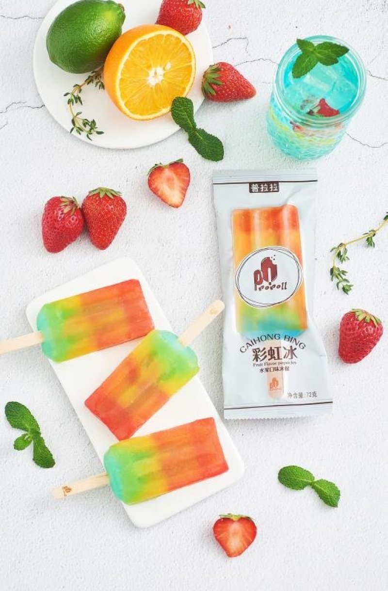 网红手工冰淇淋彩虹冰棒雪糕冰淇淋家庭装