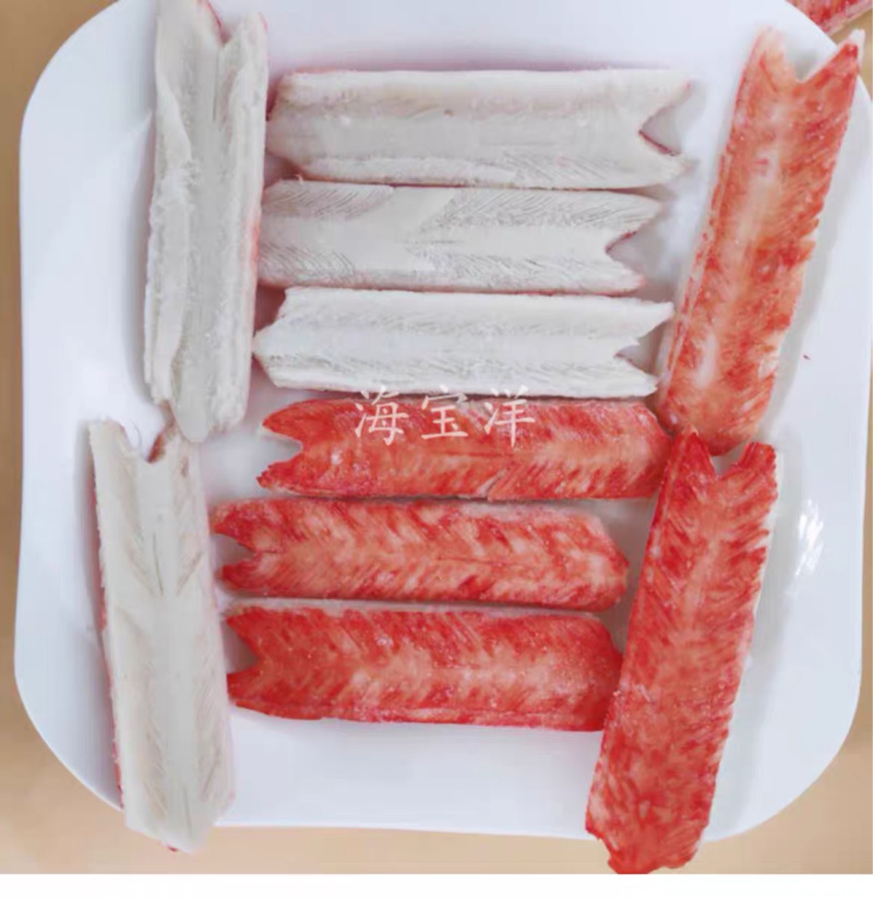 冷冻V型蟹柳进口V型蟹棒刺身料理蟹肉棒火炙蟹棒10包