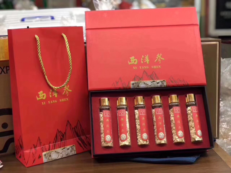 西洋参片礼盒，采用上等西洋参切片，送人高端上档次