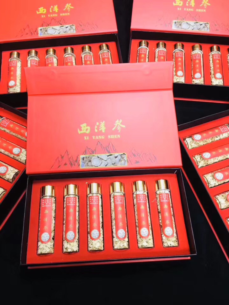 西洋参片礼盒，采用上等西洋参切片，送人高端上档次
