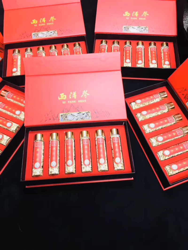 西洋参片礼盒，采用上等西洋参切片，送人高端上档次