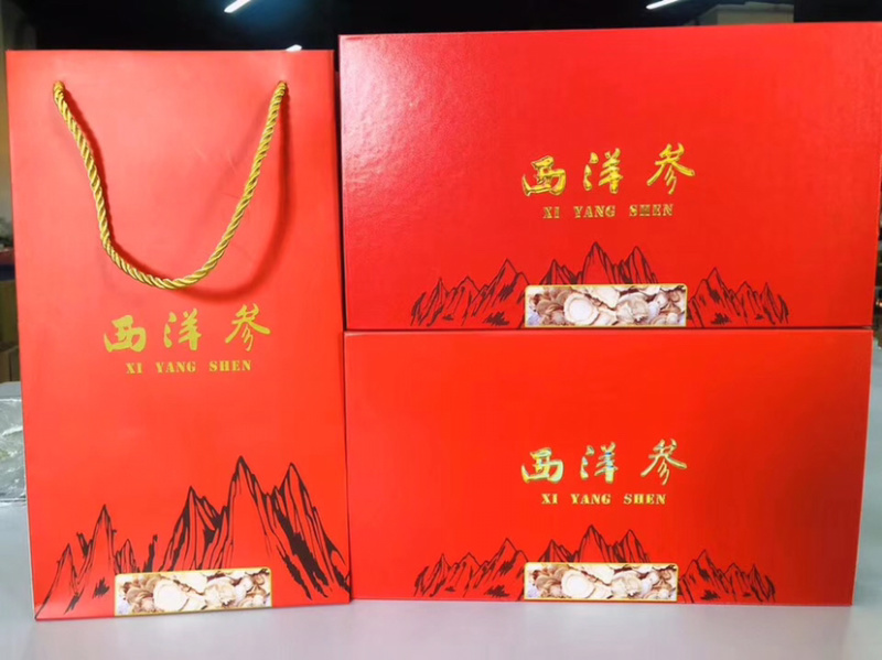 西洋参片礼盒，采用上等西洋参切片，送人高端上档次