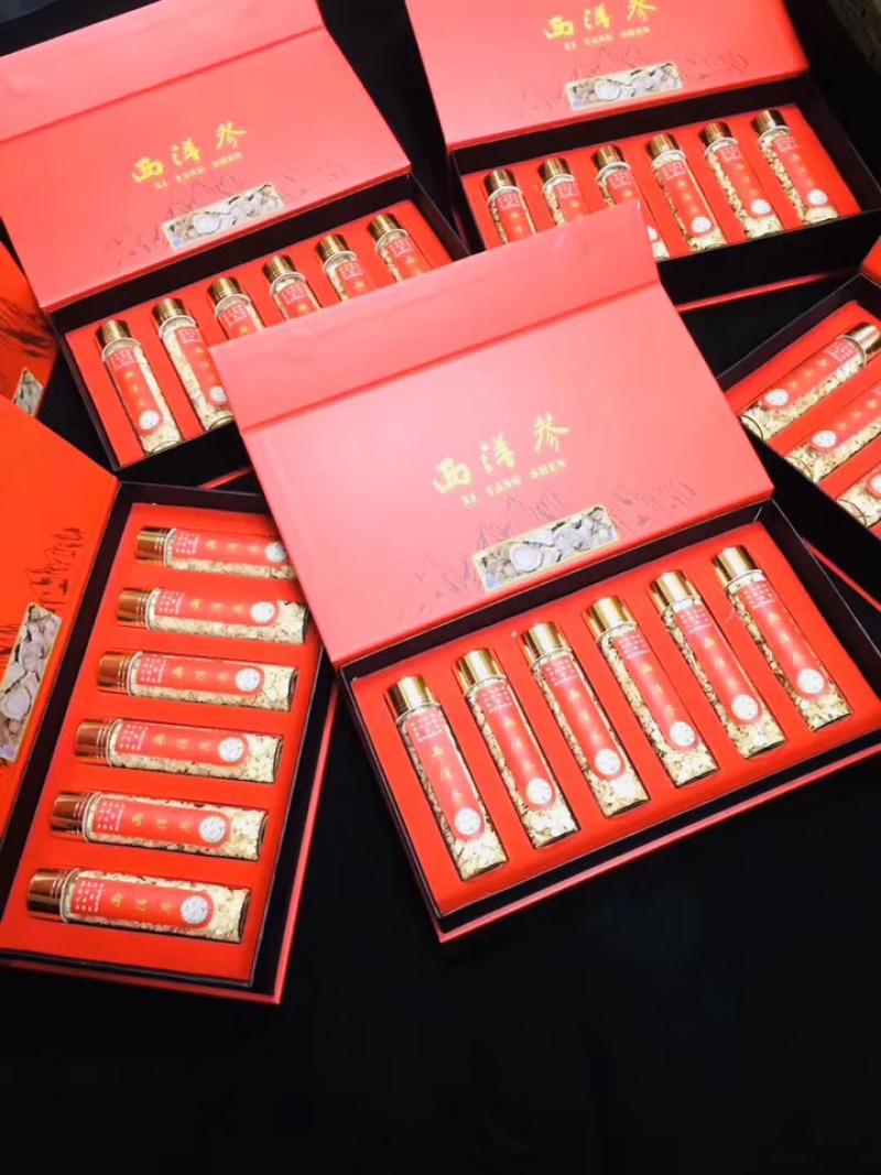西洋参片礼盒，采用上等西洋参切片，送人高端上档次