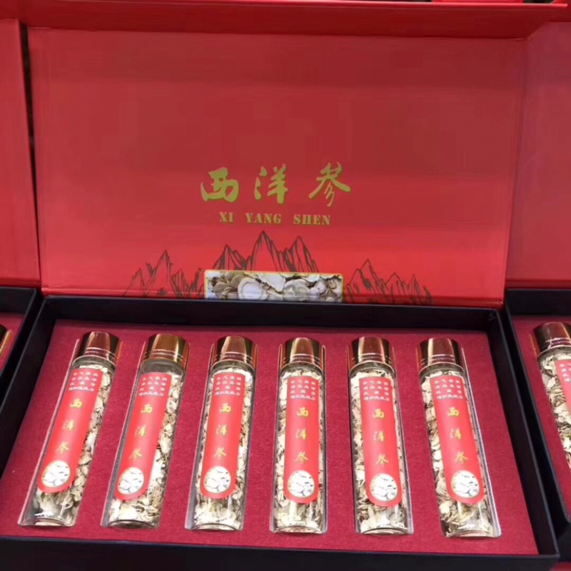西洋参片礼盒，采用上等西洋参切片，送人高端上档次