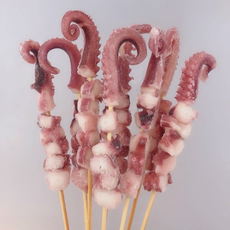 烧烤龙珠串章鱼串八爪鱼串冷冻章鱼足串凤舞串铁板