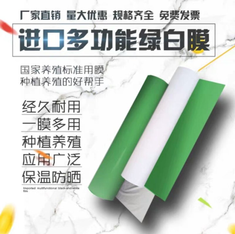 绿白膜食用菌棚防晒反光隔热