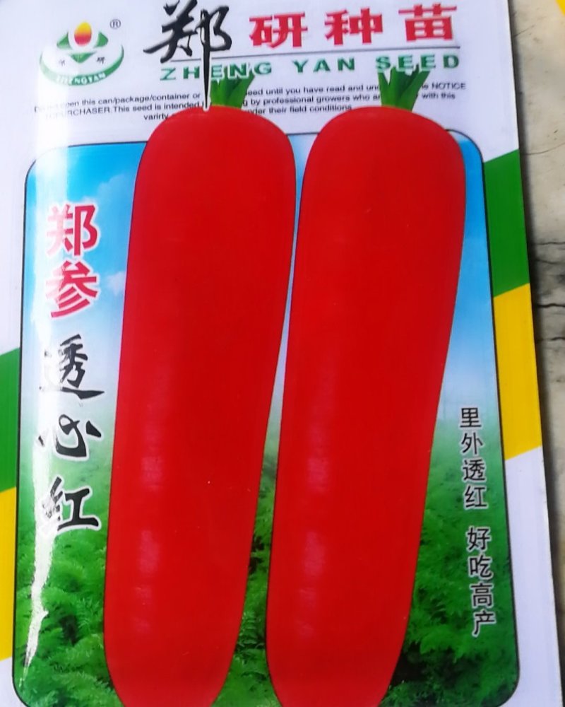 透心红胡萝卜，里外透红，好吃高产。