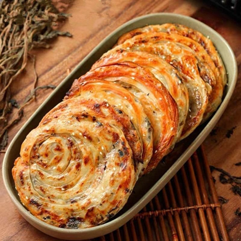 江浙风味梅干菜煎饼20片90g速冻早餐面饼手抓饼千层饼一