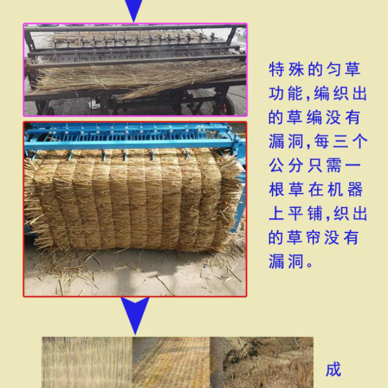 草帘编织机草衫子机稻草芦苇编帘机薄厚可调自动切片