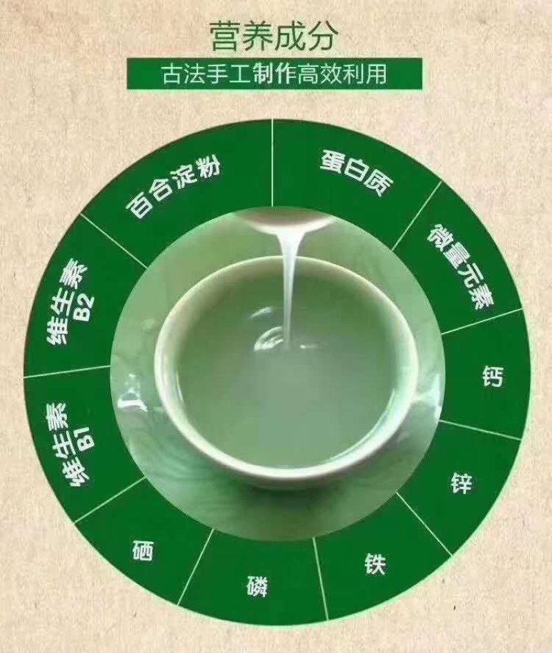 龙牙百合粉，纯手b工制做，无任何防腐剂，诚信经营欢迎下单