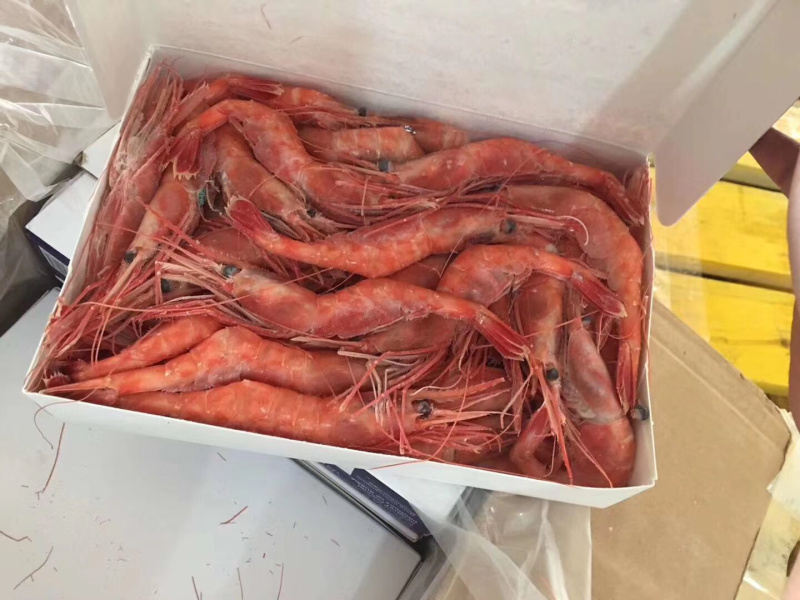 进口原装精品刺身级北极甜虾1公斤装*12盒