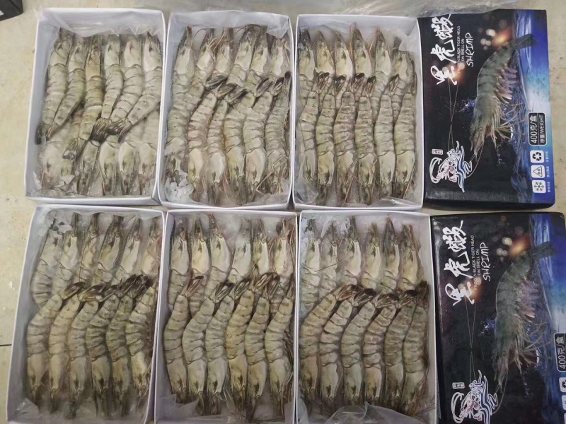 越南全规格生冻草虾650克*6盒
