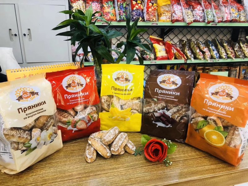 俄罗斯安格野夫光头饼五种口味香蕉味，草莓味，香草味巧克力