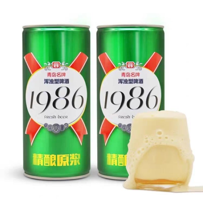 青岛蓝宝石1986精酿原浆，口感清爽顺滑，泡沫丰富。