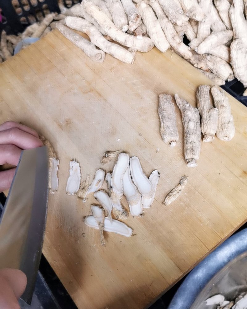 产地直供人参片斜片手工切片吉林长白山