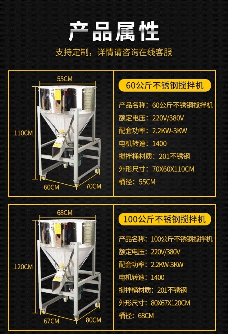 【欢迎来电咨询】饲料搅拌机，两厢电2.2/3千瓦铜电机。