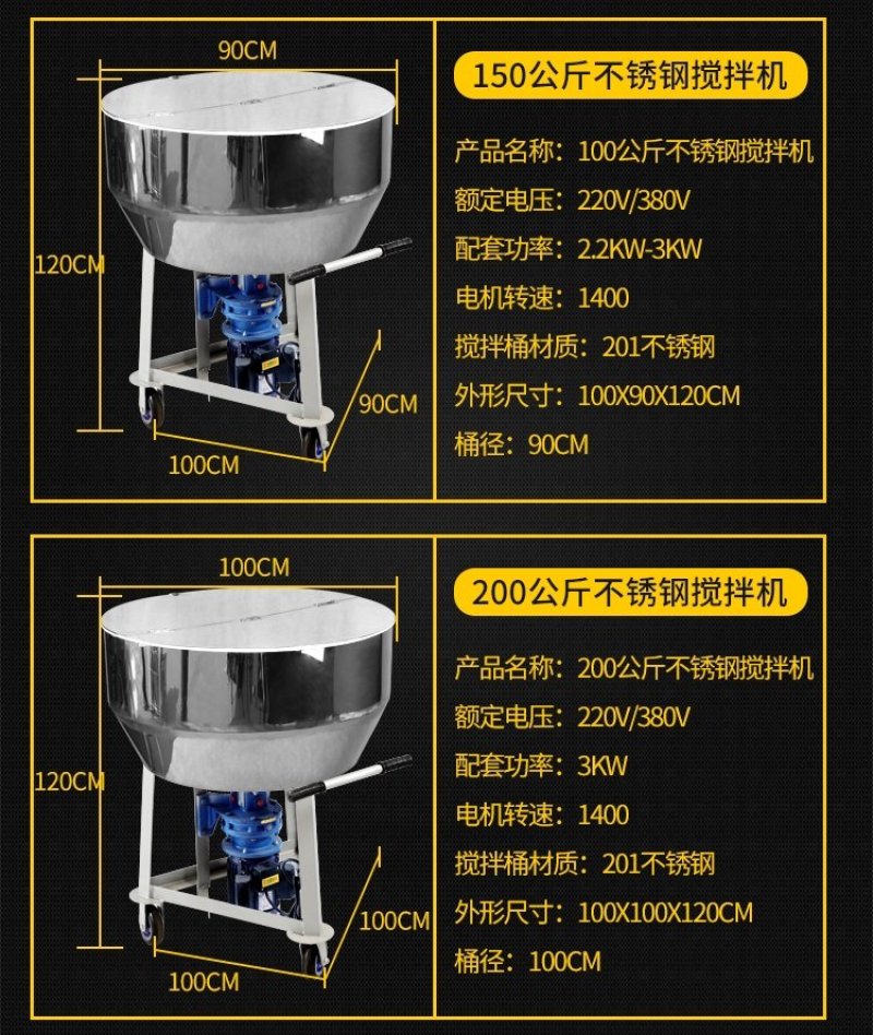 【欢迎来电咨询】饲料搅拌机，两厢电2.2/3千瓦铜电机。