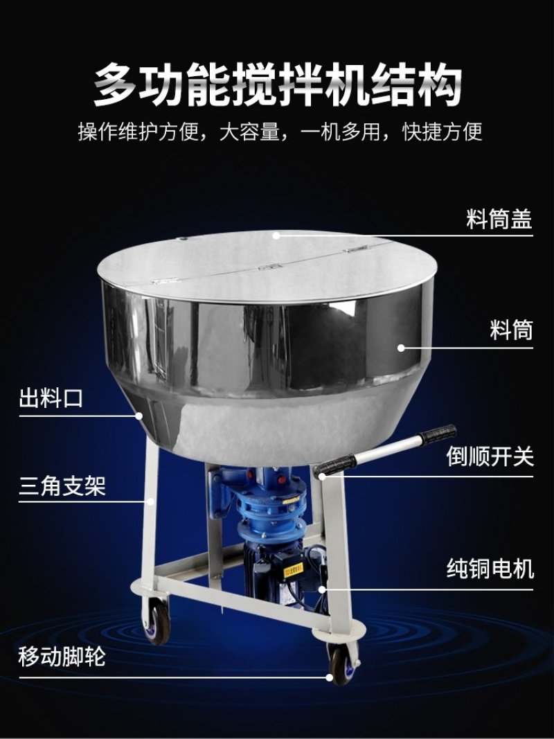 【欢迎来电咨询】饲料搅拌机，两厢电2.2/3千瓦铜电机。