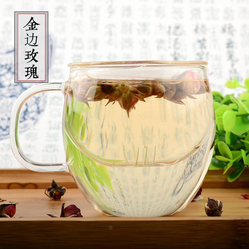 金边玫瑰花茶玫瑰干花女性滋补养生散装批发一件代发