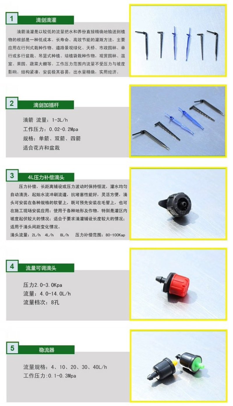 【包邮】压力补偿滴头4升8升可拆式可清洗果园果树滴灌