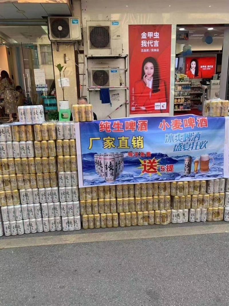 啤酒拉罐啤酒富维纯生啤酒小麦王啤酒