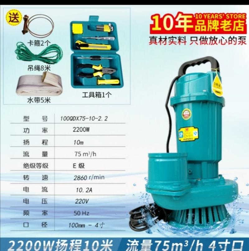 阿姆特家用清水泵潜水泵抽水泵1234寸220V农用抽水机