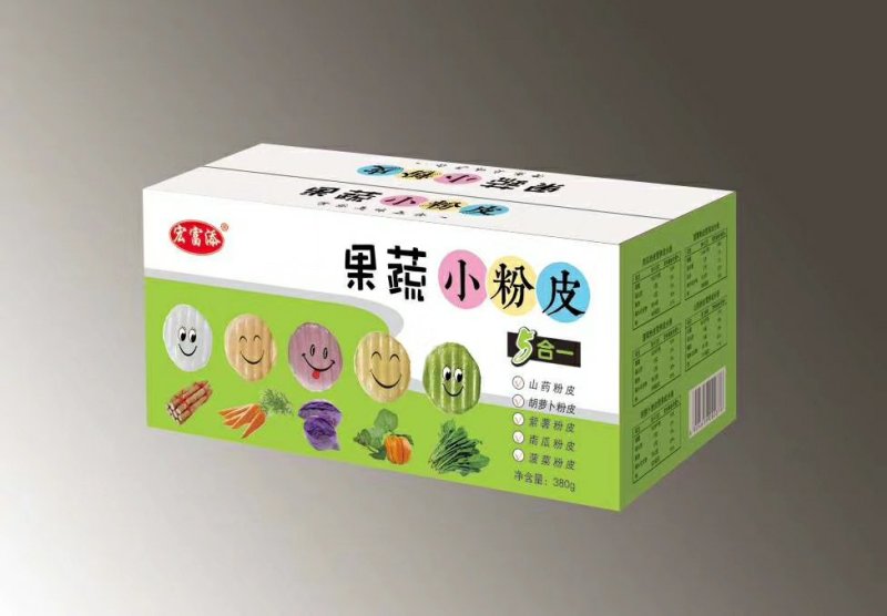 果蔬小粉皮（菠菜，山药，紫薯南瓜）