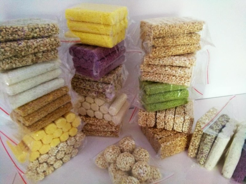 米饼，米棒，米块，炒米糖，米花糖，爆米花葵花饼，